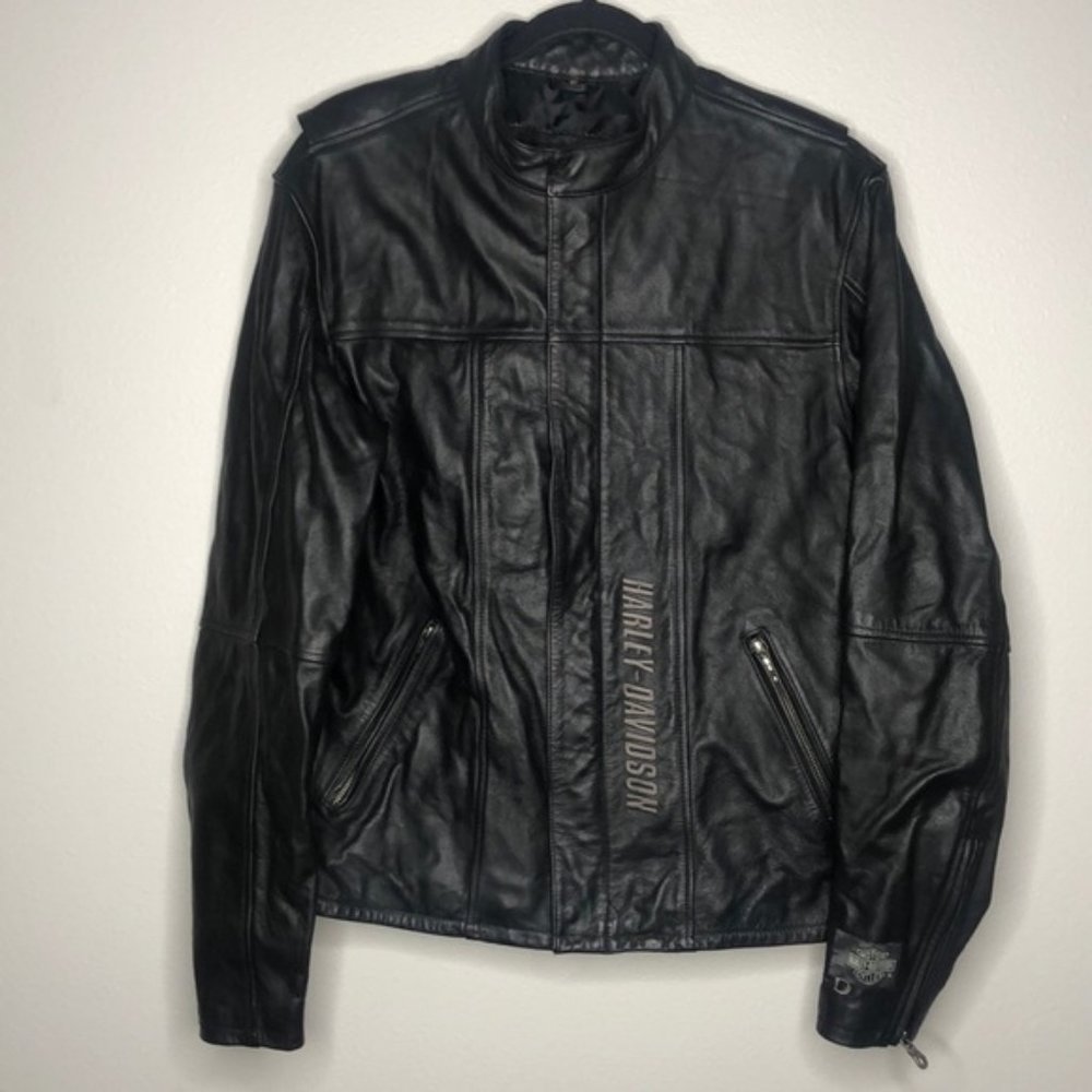 Harley Davidson Men's Black Leather RIDING JACKET